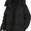 PEHMEA Pehmea Women Mid-Length Puffer Hooded Jacket Winter Padded Warm Coat Thicken Outerwear Coats | Coats, Jackets & Vests