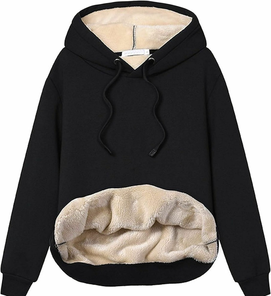 Yeokou Yeokou Women'S Winter Hoodies Pullover Sherpa Fleece Warm Heavyweight Sweatshirt | Coats, Jackets & Vests