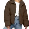 Cityork Womens Winter Cropped Puffer Jacket For Long Sleeve Oversize Puffy Coat Short Warm Quilted Jacket | Coats, Jackets & Vests