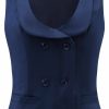 Foucome Foucome Suit Vest For Women Double Breasted Waistcoat Vest Dressy Lapel Collar Womens Vest Top | Coats, Jackets & Vests