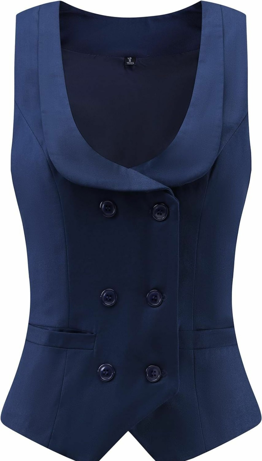 Foucome Foucome Suit Vest For Women Double Breasted Waistcoat Vest Dressy Lapel Collar Womens Vest Top | Coats, Jackets & Vests