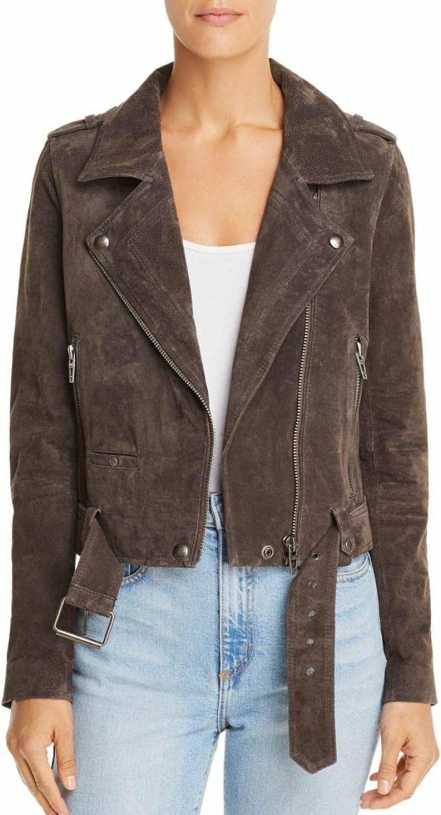 [BLANKNYC] [Blanknyc] Womens Luxury Clothing Cropped Suede Leather Motorcycle Jackets, Comfortable & Stylish Coats | Coats, Jackets & Vests