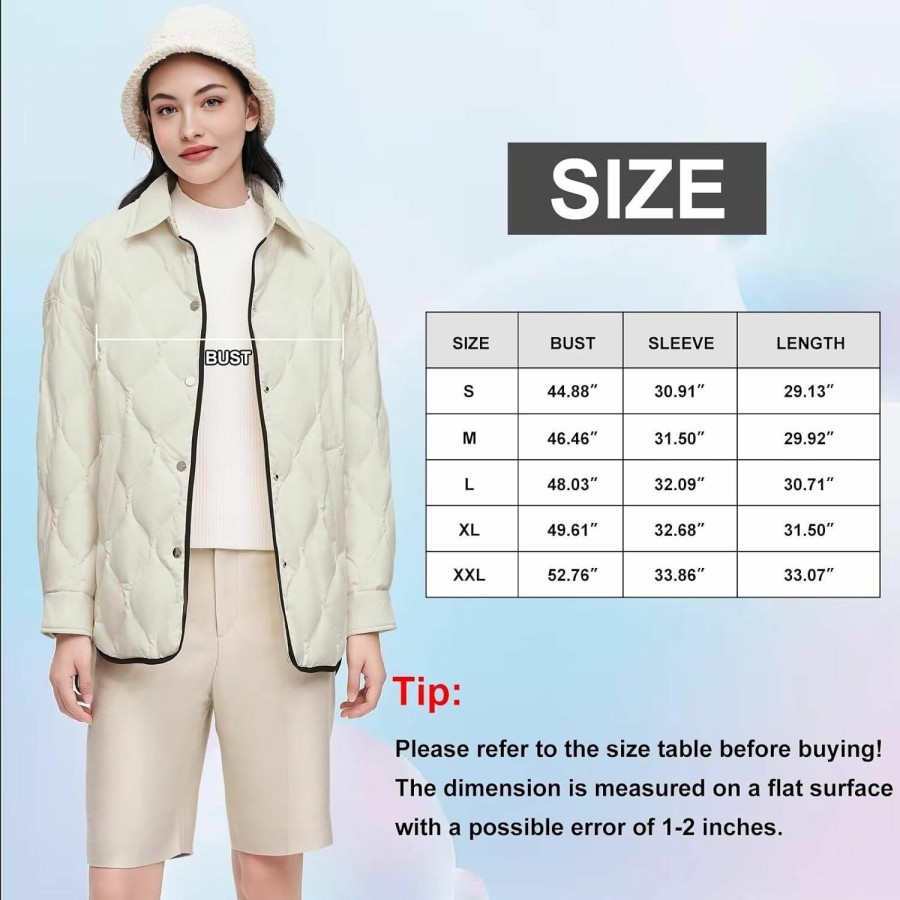 BOSIDENG Lightweight Women'S Down Jacket, Water-Resistant Puffer Jacket Quilted Coat With Shirt Collar For Outdoors Travel | Coats, Jackets & Vests