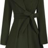 Kate Kasin Kate Kasin Women A Line Peacoat Dress Coat Belted Notch Lapel Overcoat Fall Winter Trench Coats | Coats, Jackets & Vests