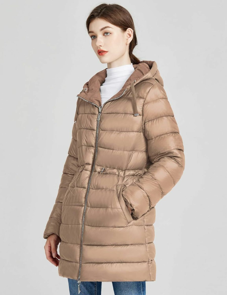 ROYAL MATRIX Royal Matrix Women'S Packable Puffer Jacket - Lightweight Winter Warm Long Quilted Puffer Coat With Detachable Hood | Coats, Jackets & Vests