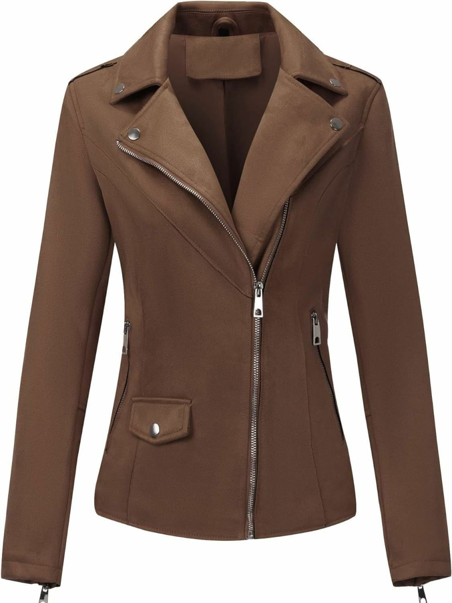 Bellivera Bellivera Faux Suede Leather Jackets For Women, Spring And Winter Fashion Moto Biker Short Coat | Coats, Jackets & Vests