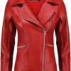 Jild Women'S Asymmetrical Zip-Up Real Lambskin Leather Motorcycle Jacket - Casual Fashion Moto Biker Leather Jacket Women | Coats, Jackets & Vests