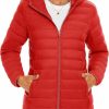 TACVASEN Tacvasen Women'S Puffer Jacket With Hood Lightweight Down Hoodie Full-Zip Water-Resistant Quilted Padded Jacket | Coats, Jackets & Vests