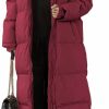 Shanfetl Shanfetl Women Long Quilted Coat Hooded Maxi Length Long Sleeve Puffer Jacket Padded Coat Winter Outerwear | Coats, Jackets & Vests