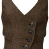 JYDress Women'S Suit Vest Herringbone Tweed Work Wear Slim Fit Waistcoat Lady Sleeveless Jacket | Coats, Jackets & Vests