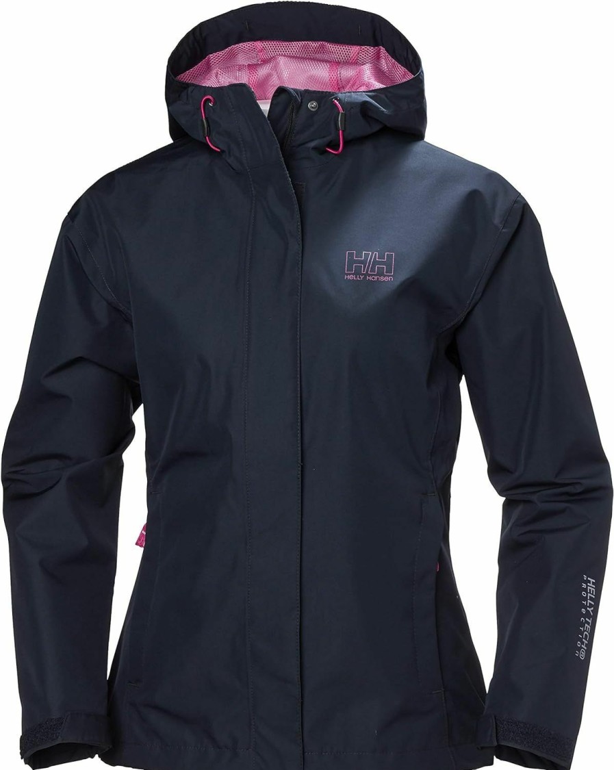 Helly-Hansen Helly Hansen Women'S Seven J Waterproof, Windproof, And Breathable Rain Jacket With Hood | Coats, Jackets & Vests