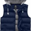 wantdo Wantdo Women'S Plus Size Windproof Puffer Vest Quilted Winter Vest Thicken Jacket With Detachable Hood | Coats, Jackets & Vests