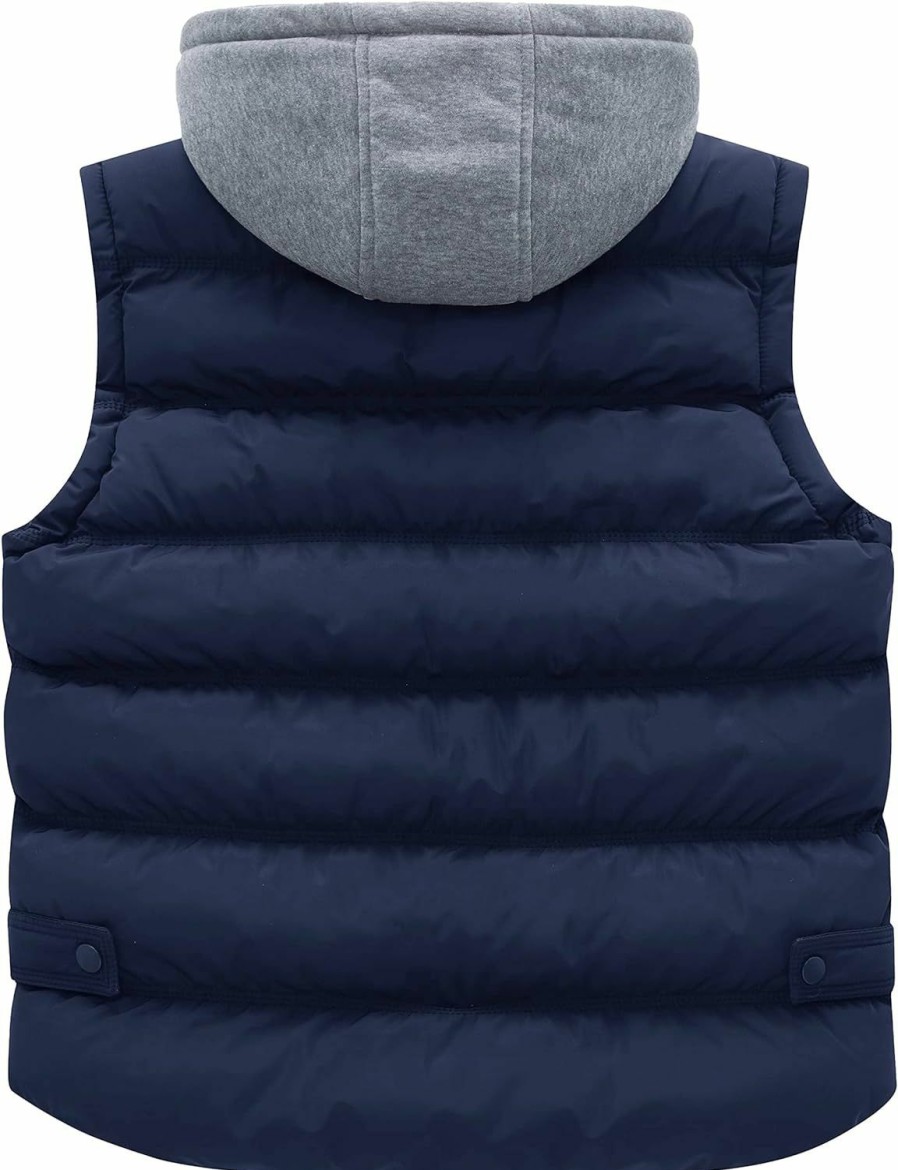 wantdo Wantdo Women'S Plus Size Windproof Puffer Vest Quilted Winter Vest Thicken Jacket With Detachable Hood | Coats, Jackets & Vests