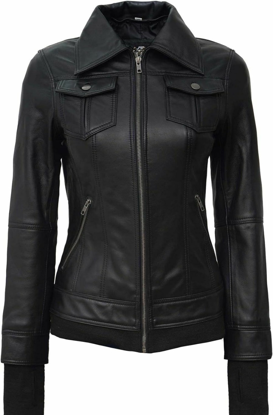 Blingsoul Blingsoul Leather Jacket Women - Real Lambskin Womens Leather Jackets With Removable Hood | Coats, Jackets & Vests