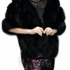 UMREN Umren Women'S Luxury Party Faux Fox Fur Long Shawl Cloak Cape For Winter Black A | Coats, Jackets & Vests