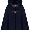 CHARTOU Chartou Women'S Cute Batwing-Sleeve Hooded Wool Baggy Poncho Cape Cardigans Outwear | Coats, Jackets & Vests