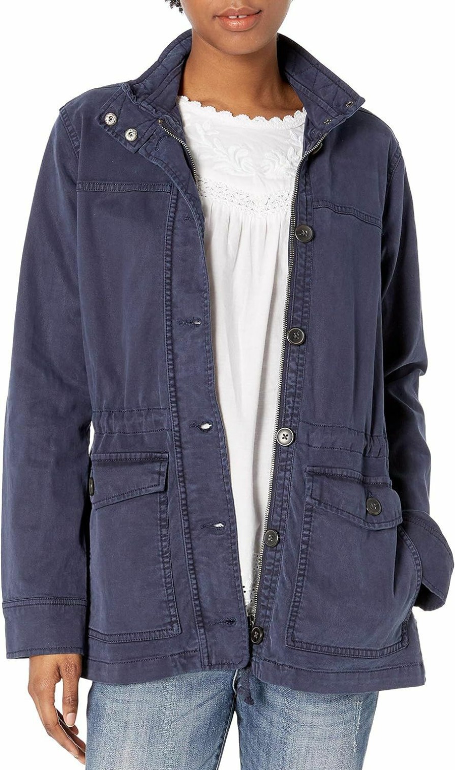 Lucky Brand Lucky Brand Women'S Long Sleeve Button Up Two Pocket Utility Jacket | Coats, Jackets & Vests