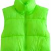 Lerzyoky Women'S Winter Crop Vest Puffer Waistcoat Lightweight Sleeveless Quilted Jacket Coat Soft Outerwear | Coats, Jackets & Vests