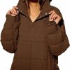 Xuehaya Women Packable Quilted Puffer Jacket Oversized Lightweight Pullover Coats Hooded Puffy Winter Jackets With Pockets | Coats, Jackets & Vests