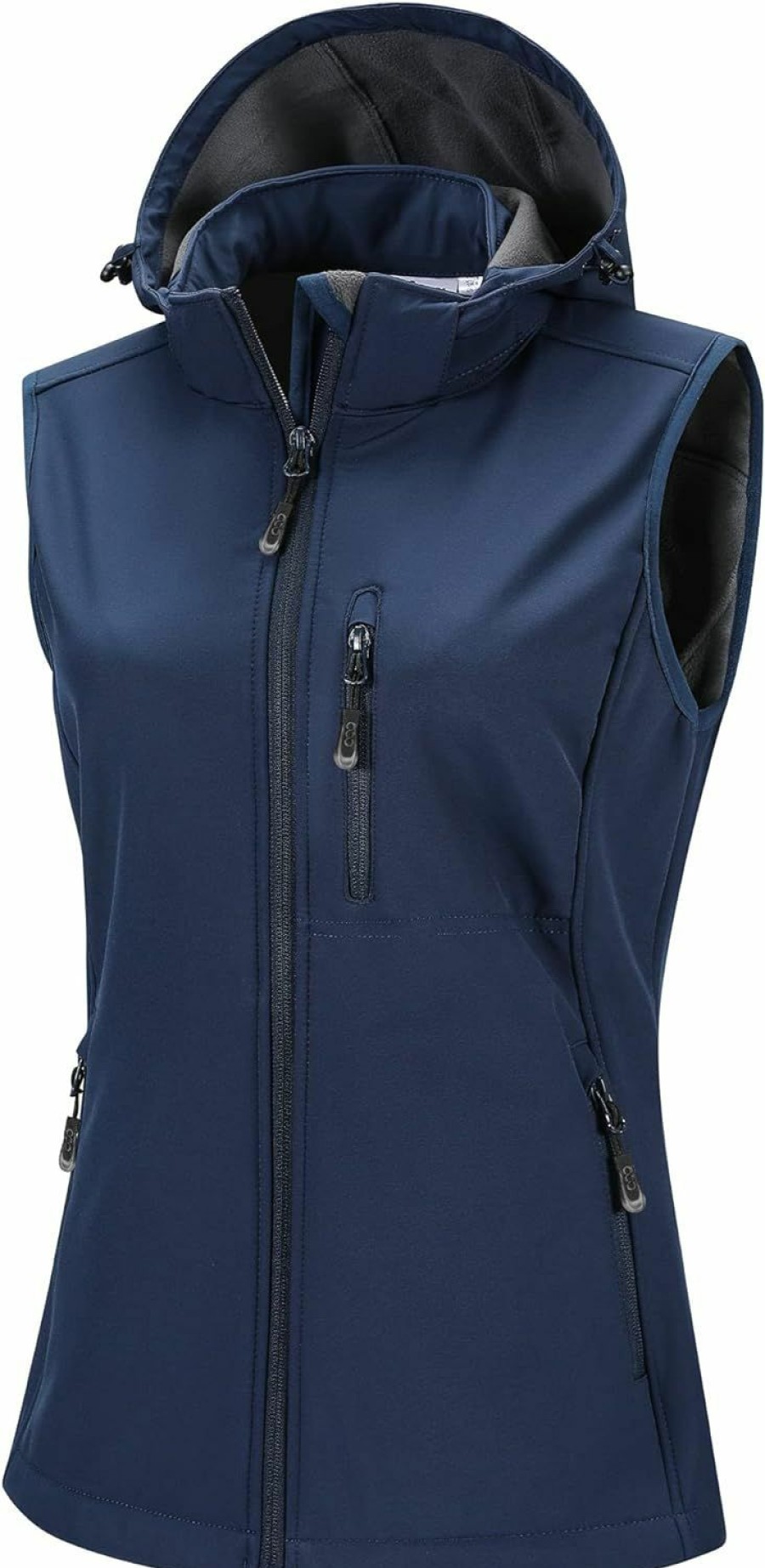 33,000ft 33,000Ft Women'S Hooded Lightweight Softshell Vest Fleece Lined Windproof Zip Up Sleeveless Jacket For Hiking Golf Running | Coats, Jackets & Vests