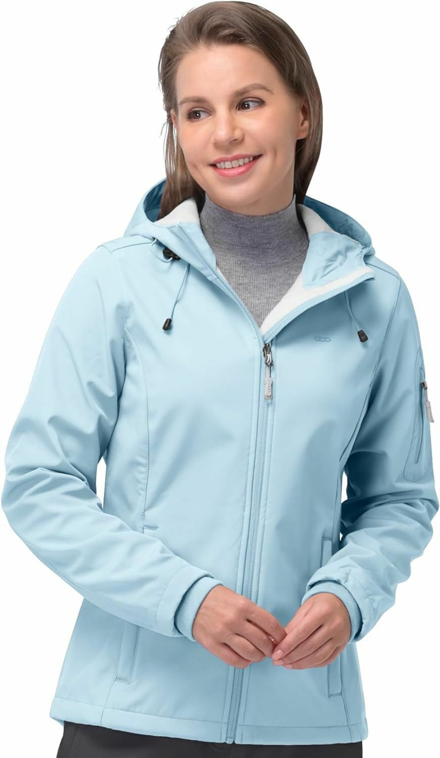 33,000ft 33,000Ft Women'S Softshell Jacket, Fleece Lined Warm Jacket Light Hooded Windproof Coat For Outdoor Hiking | Coats, Jackets & Vests