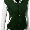 Xpril Women'S Stylish Color Contrast Long Sleeves Varsity Jacket | Coats, Jackets & Vests