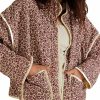 Wyeysyt Women'S Cropped Puffer Jacket Lightweight Floral Print Long Sleeve Padded Quilted Puffy Cardigan Coat | Coats, Jackets & Vests