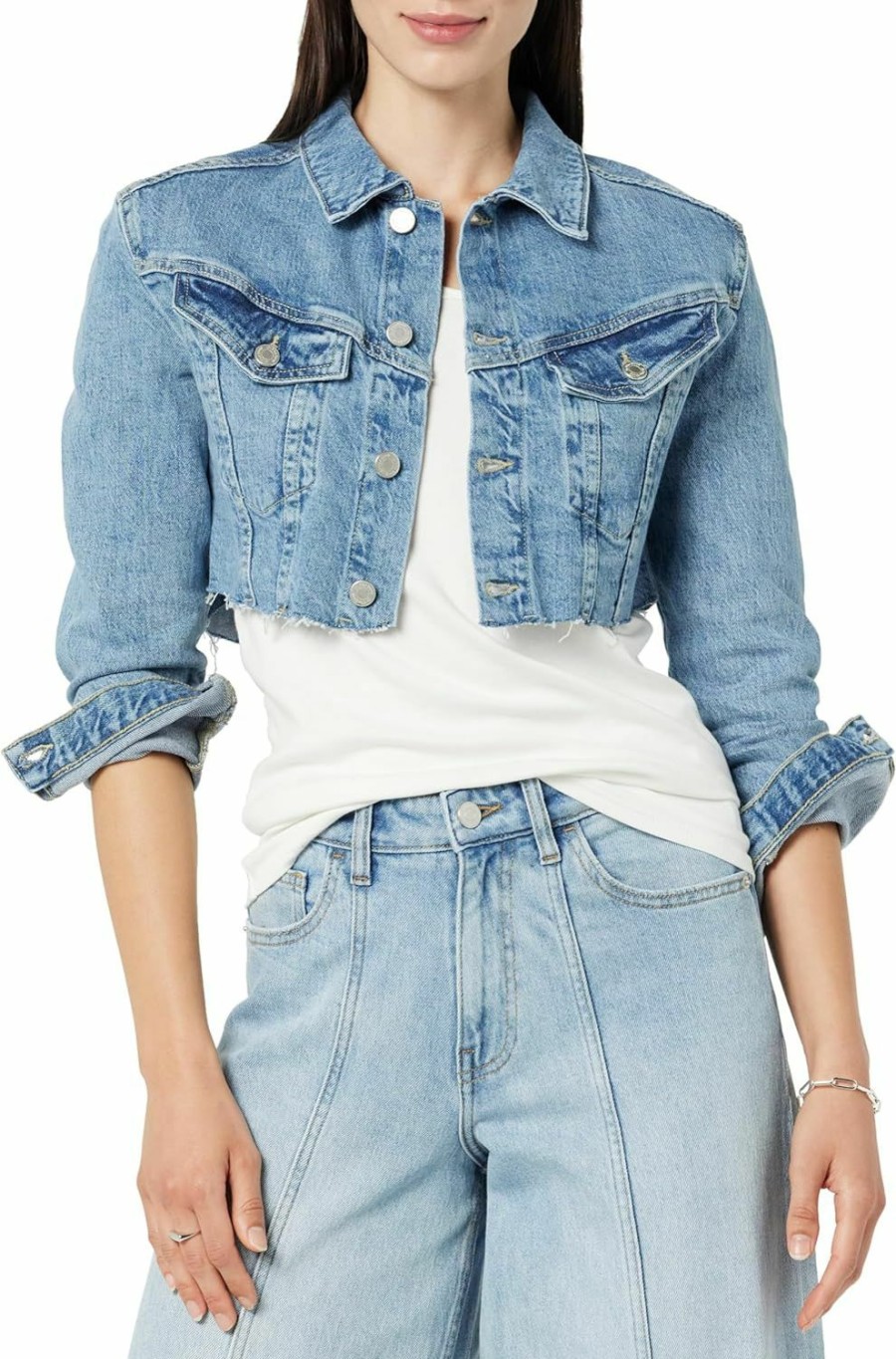 The Drop The Drop Women'S Nami Ultra Cropped Denim Jacket | Coats, Jackets & Vests