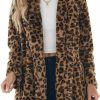 Omoone Omoone Women'S Faux Fur Jackets Autumn Winter Leopard Coats Loose Fur Coat With Pockets | Coats, Jackets & Vests