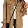 luvamia Luvamia Denim Jacket For Women Oversized Button Down Casual Jean Shacket Jackets Long Sleeve Frayed Hem Western Trendy | Coats, Jackets & Vests