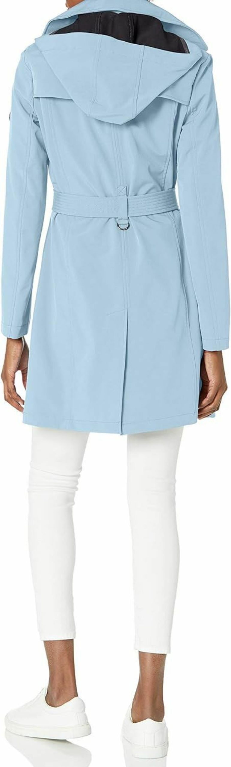 Calvin Klein Calvin Klein Women'S Double Breasted Belted Rain Jacket With Removable Hood | Coats, Jackets & Vests