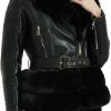 Bellivera Bellivera Women'S Faux Leather Jacket Moto Biker Sherpa-Lined Coat With Removable Fur Collar | Coats, Jackets & Vests