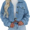 PRETTYGARDEN Prettygarden Womens Fall Clothes Sherpa Shacket Jacket Fuzzy Lapel Button Down Cropped Coat Winter Outerwear | Coats, Jackets & Vests