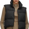 lara&missy Lara&Missy Women'S Cropped Puffer Vest Winter Sleeveless Warm Padded Outerwear Crop Puffy Vest | Coats, Jackets & Vests