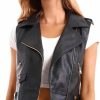 DIASHINY Diashiny Faux Leather Vest For Women Lapel Sleeveless Moto Slim Fit Pu Motorcycle Biker Waistcoat | Coats, Jackets & Vests