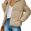 Gihuo Gihuo Women'S Oversized Puffer Jacket Winter Warm Zip Up Padded Coat Stand Collar Quilted Jackets With Pockets | Coats, Jackets & Vests