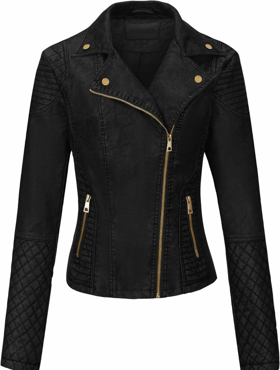 Bellivera Bellivera Women Faux Leather Casual Jacket, Fall And Spring Fashion Motorcycle Bike Coat | Coats, Jackets & Vests