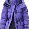 BOSIDENG Women'S Winter Down Jacket Removable Hood, Waisted Puffer Down Jacket Workwear Thickened Coat. | Coats, Jackets & Vests