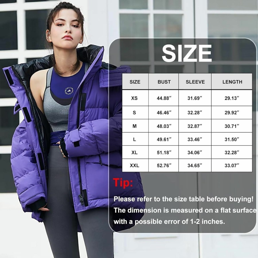 BOSIDENG Women'S Winter Down Jacket Removable Hood, Waisted Puffer Down Jacket Workwear Thickened Coat. | Coats, Jackets & Vests