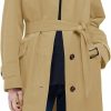 Tankaneo Tankaneo Womens Trench Coats Single Breasted Long Windproof Overcoat With Pockets And Belt | Coats, Jackets & Vests