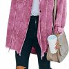 Ainangua Ainangua Women'S Oversized Corduroy Shirts Long Sleeve Button Down Retro Jacket Coat Shacket | Coats, Jackets & Vests