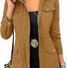 Ybenlow Ybenlow Womens Military Jacket Zip Up Lightweight Safari Utility Drawstring Casual Anorak Jackets With Pockets | Coats, Jackets & Vests