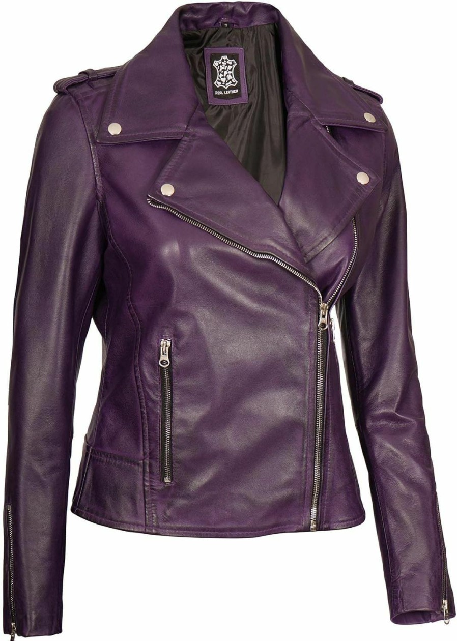 Blingsoul Blingsoul Leather Jacket Women - Asymmetrical Style Womens Leather Jacket | Coats, Jackets & Vests