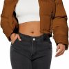 Hujoin Hujoin Women'S Crop Short Jacket Cropped Puffer Fashion Jackets For Women Warm Winter Lightweight Coat | Coats, Jackets & Vests